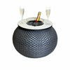 BEISTELLTISCH MIT ACRYL-KÜHLER Milano Anthrazit/Champagner 40 cm - Champagner/Anthrazit, Kunststoff (55/55/40cm) - COOTAB Cooler Table
