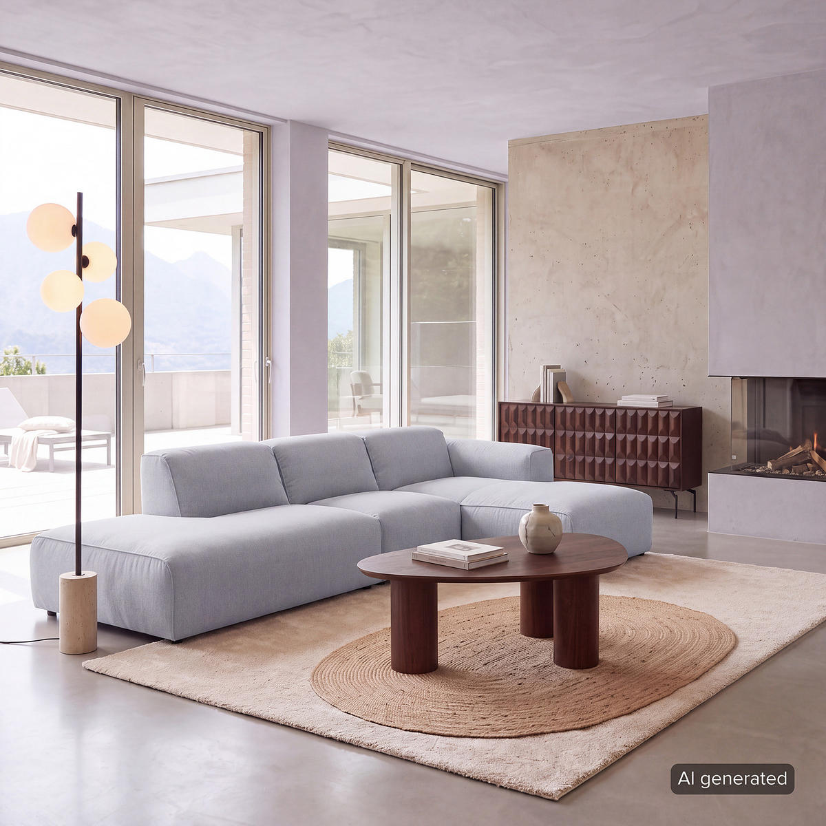 ECKSOFA mit Chaiselongue - Hellgrau/Schwarz, Kunststoff/Textil (290/173cm) - home24