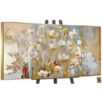 GEMÄLDE Frühlingsduft Schattenfugenrahmen Gold 140x70 cm - Goldfarben, Holz (140/70cm) - YS-art gallery