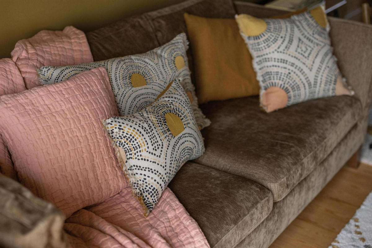 PLAID Swami tonfarben 130 x 200 cm - Dunkelbraun, Textil (130/200cm) - Vivaraise
