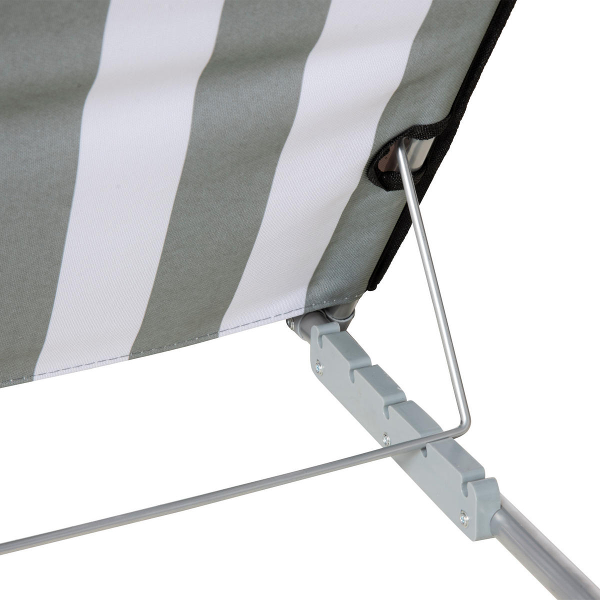 SONNENLIEGE klappbar Gartenliege mit Kopfkissen Liegestuhl mit 5-Fach verstellbare Rückenlehne Tragetasche Hellgrau - Hellgrau, Metall (134/43/48cm)