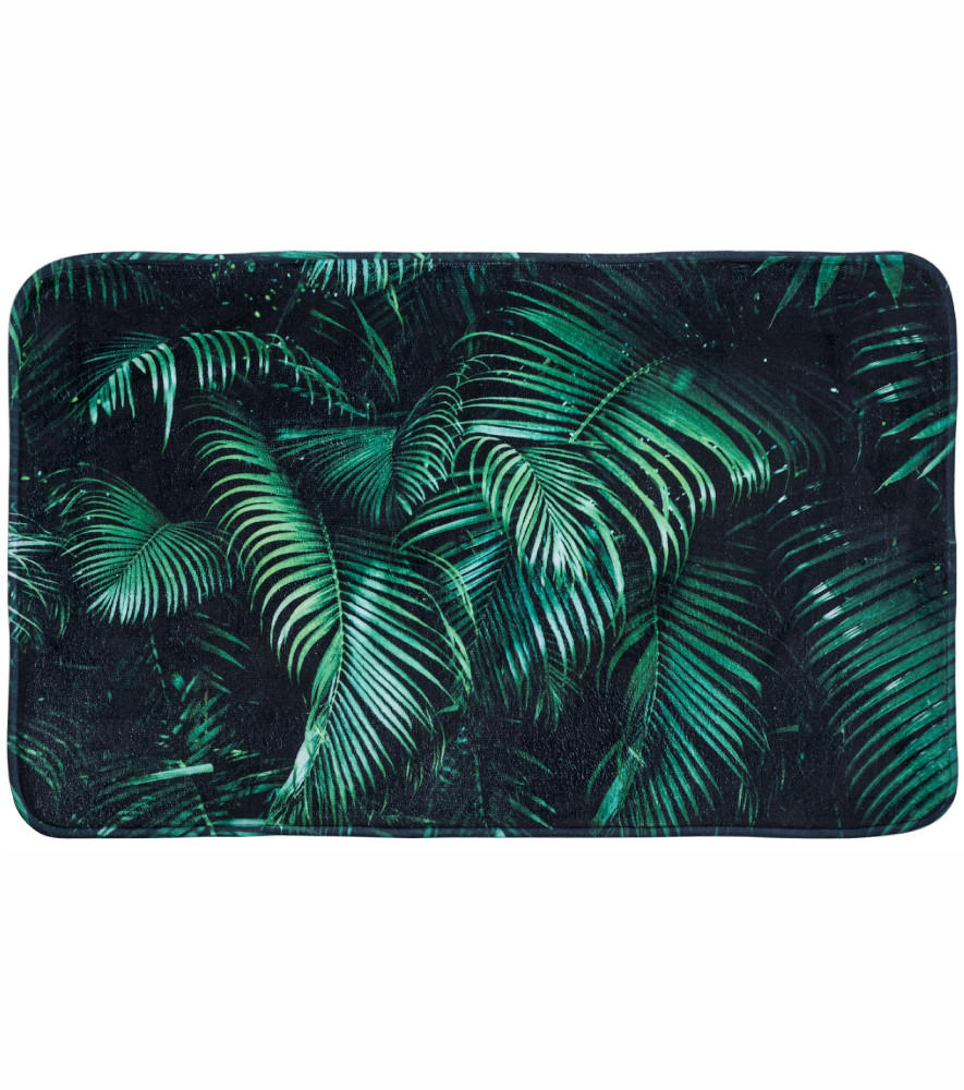 BADTEPPICH Palmdream 70 x 110 cm - Schwarz, Textil (70/110cm) - Sanilo