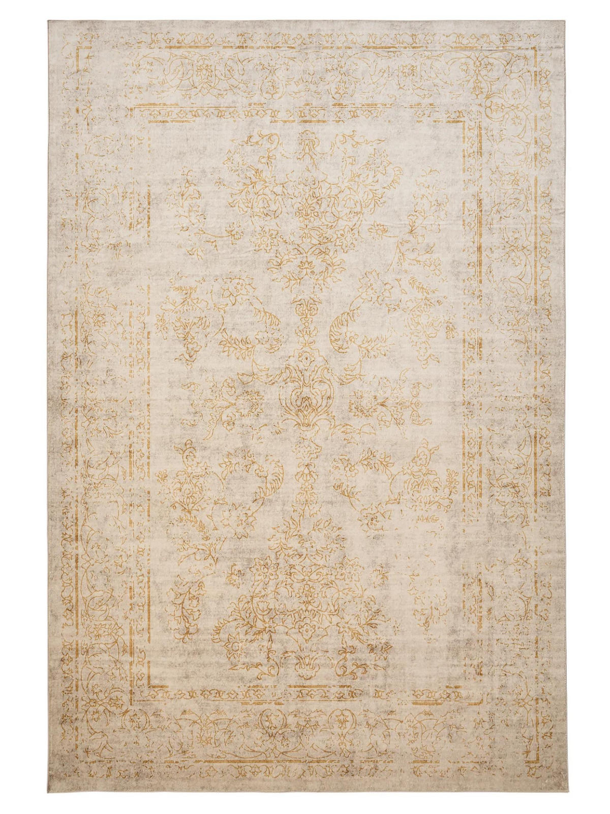 VINTAGE-TEPPICH Miray waschbar 200/300 cm - Beige/Gelb, Kunststoff (200/300cm) - benuta Nest