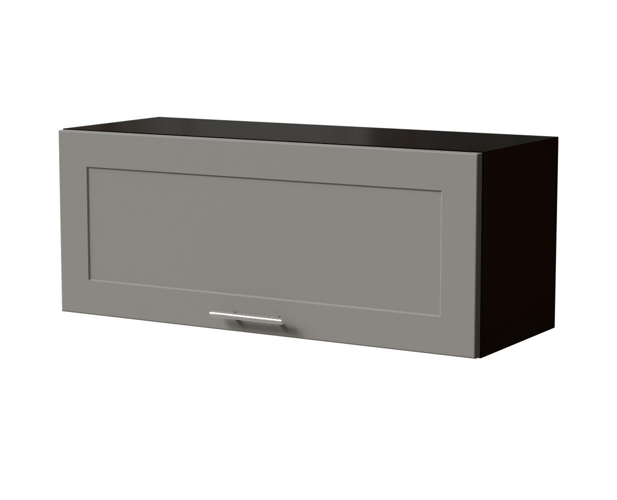KLAPPHÄNGESCHRANK Oslo W4B/90 Schwarz / Dust Grey Matt 90 / 32,5 / 36cm - Blum Aventos - Schwarz/Grau, Holz/Holzwerkstoff (90/36/32.5cm) - Feldmann-Wohnen