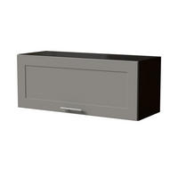 KLAPPHÄNGESCHRANK Oslo W4B/90 Schwarz / Dust Grey Matt 90 / 32,5 / 36cm - Blum Aventos - Schwarz/Grau, Holz/Holzwerkstoff (90/36/32.5cm) - Feldmann-Wohnen