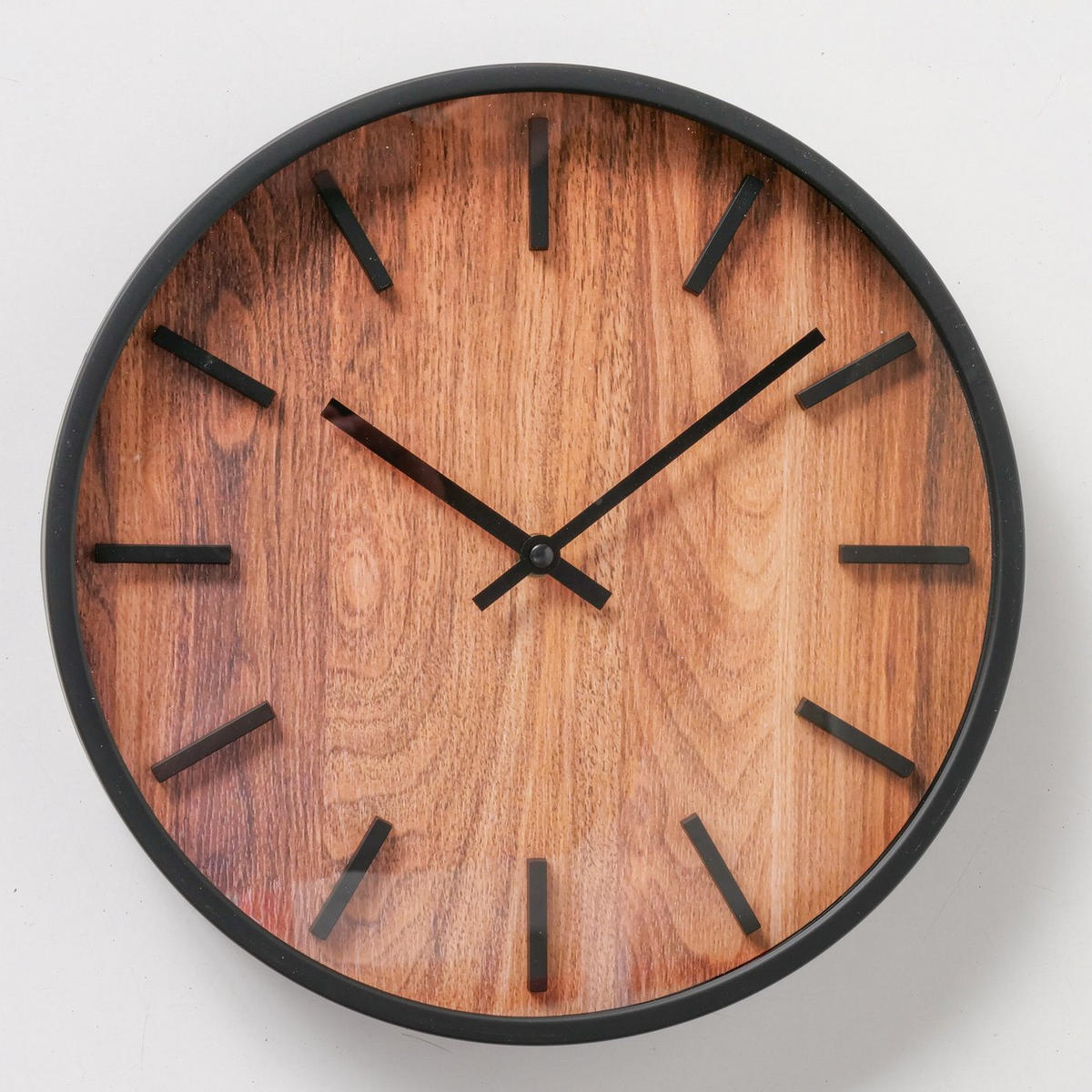 WANDUHR Holzmotiv Buford Ø 30 cm - Braun, Kunststoff (29.8/29.8/4.2cm) - Boltze Home