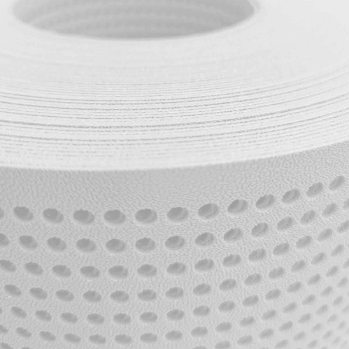 SICHTSCHUTZSTREIFEN PP Premium Gelocht 30 Prozent Streifen Weiß 2,55m - Weiß, Kunststoff (255/19cm) - ZAUN|ZU
