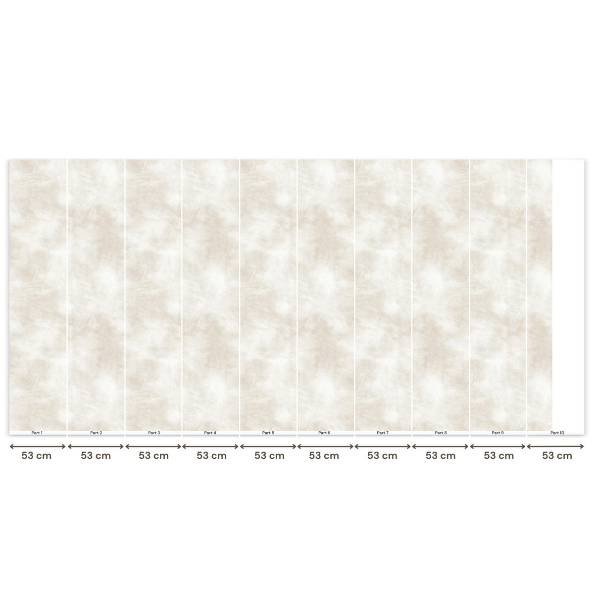 TAPETE - Dezent - Textur - Beige - 500x240 cm - Creme, Papier (500/240cm) - OnlyWow