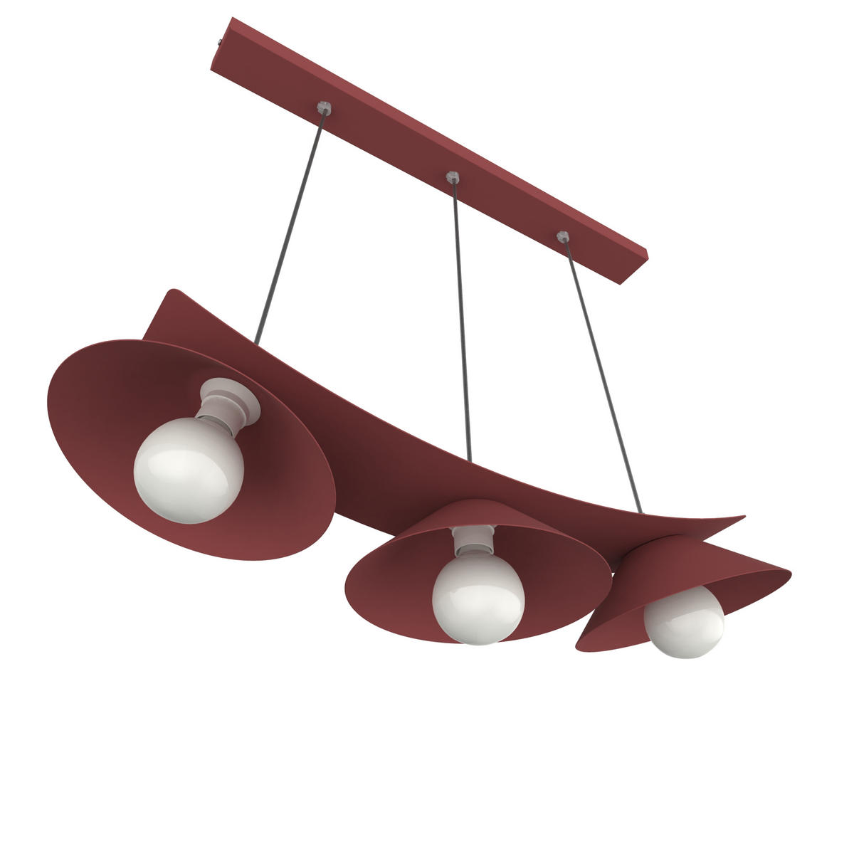 HÄNGELEUCHTE Miller X3 - Rot, Metall (70/25/16cm) - Lumicom