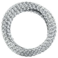 STACHELDRAHT Concertina Klingendraht Verzinkter Stahl 60 M - Silberfarben, Metall (6000cm) - vidaXL