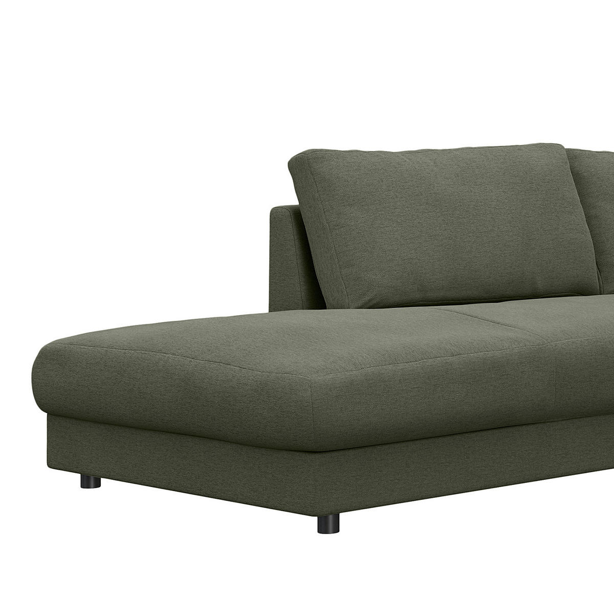 ECKSOFA mit Ottomane - Schwarz/Grau, Kunststoff/Textil (267/254cm) - home24