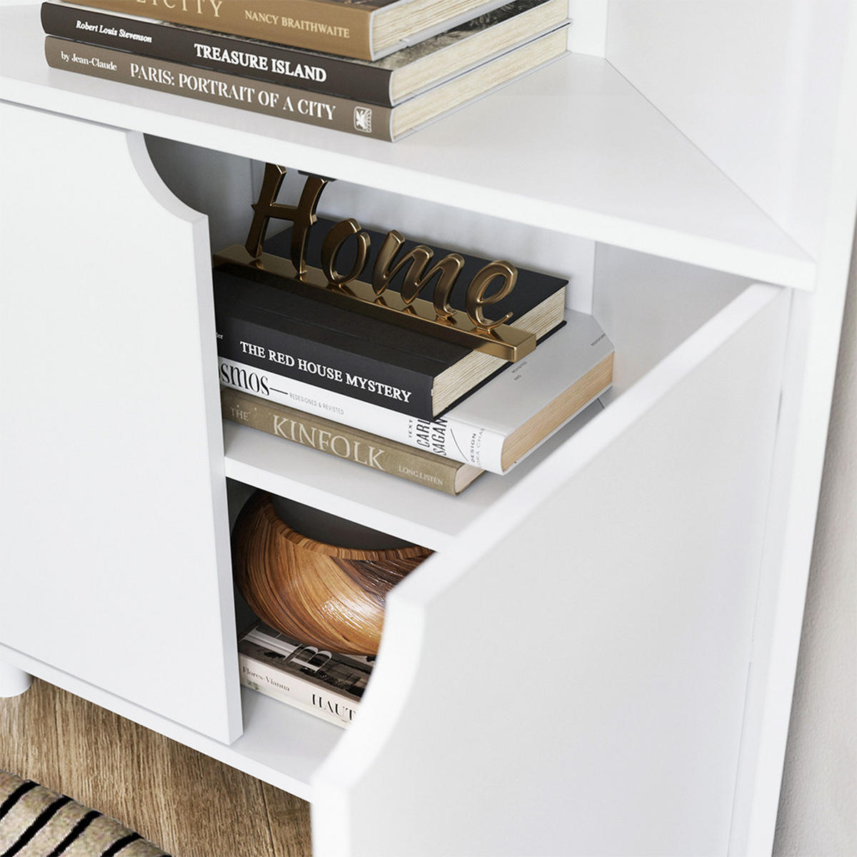 KREDENC Inaro Bílá - bílá, kompozitní dřevo (79/76/27.2cm) - Vicco