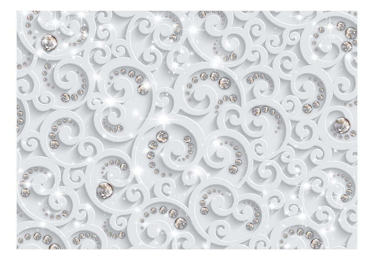 VLIESTAPETE Weiß 250/175 cm - Weiß/Grau, Textil (250/1cm) - KUNSTLOFT
