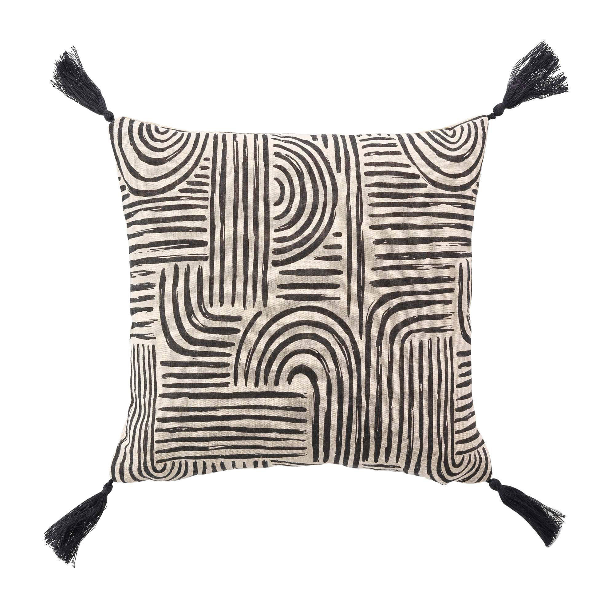 Douceur d´intérieur Zierkissen Schwarz 45x45 cm