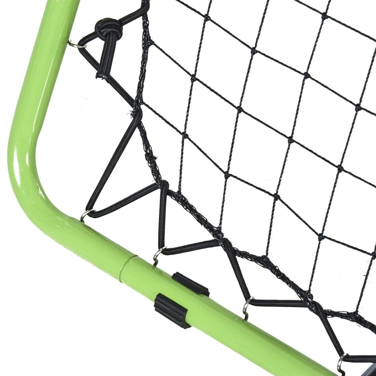 FUSSBALL REBOUNDER, Metall, Grau/Grün/Schwarz, 75 x 75 x 64 cm - Schwarz/Grau, Metall (75/75cm) - HOMCOM