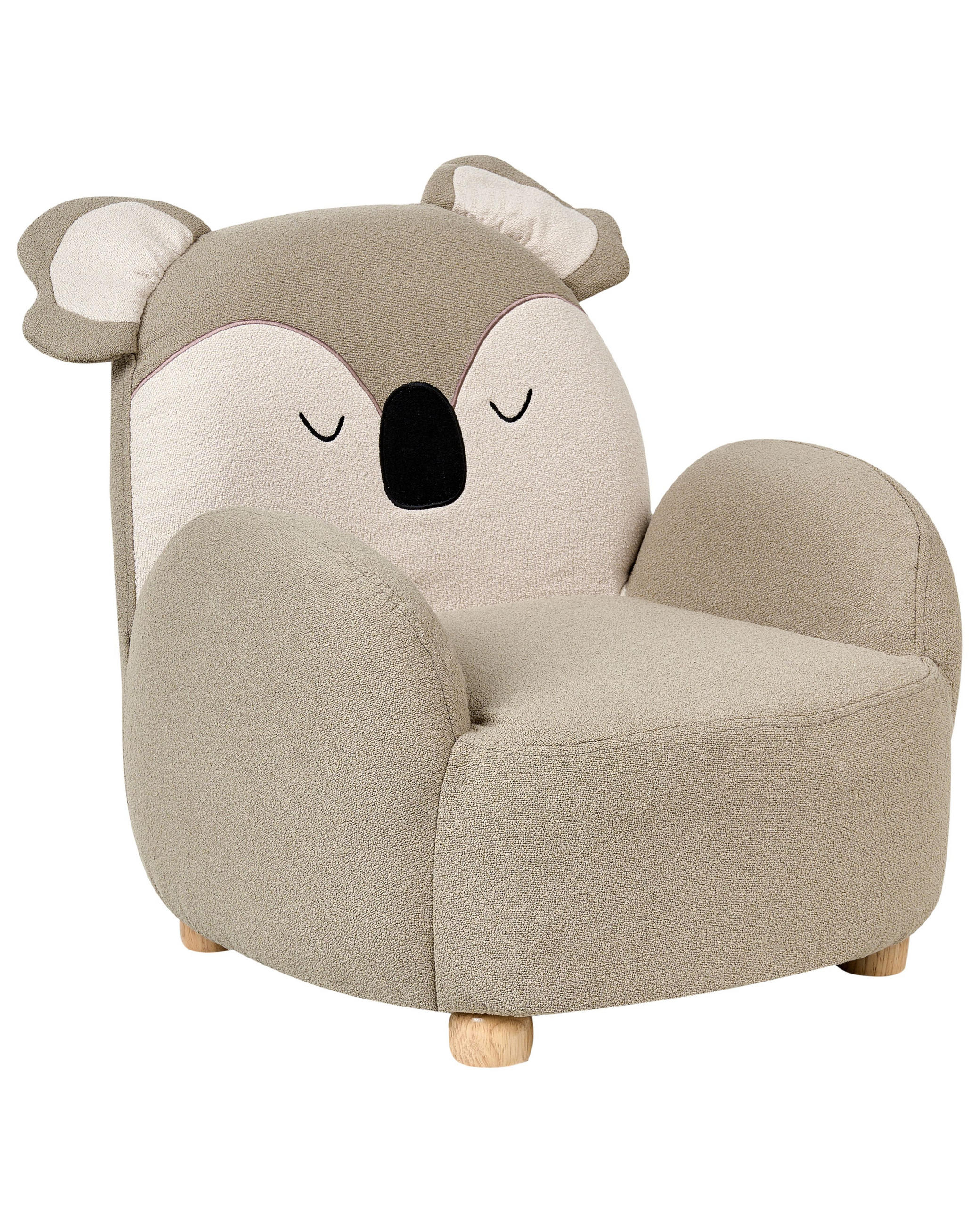 Beliani DĚTSKÉ KŘESLO Koala Látka Taupe Hervik