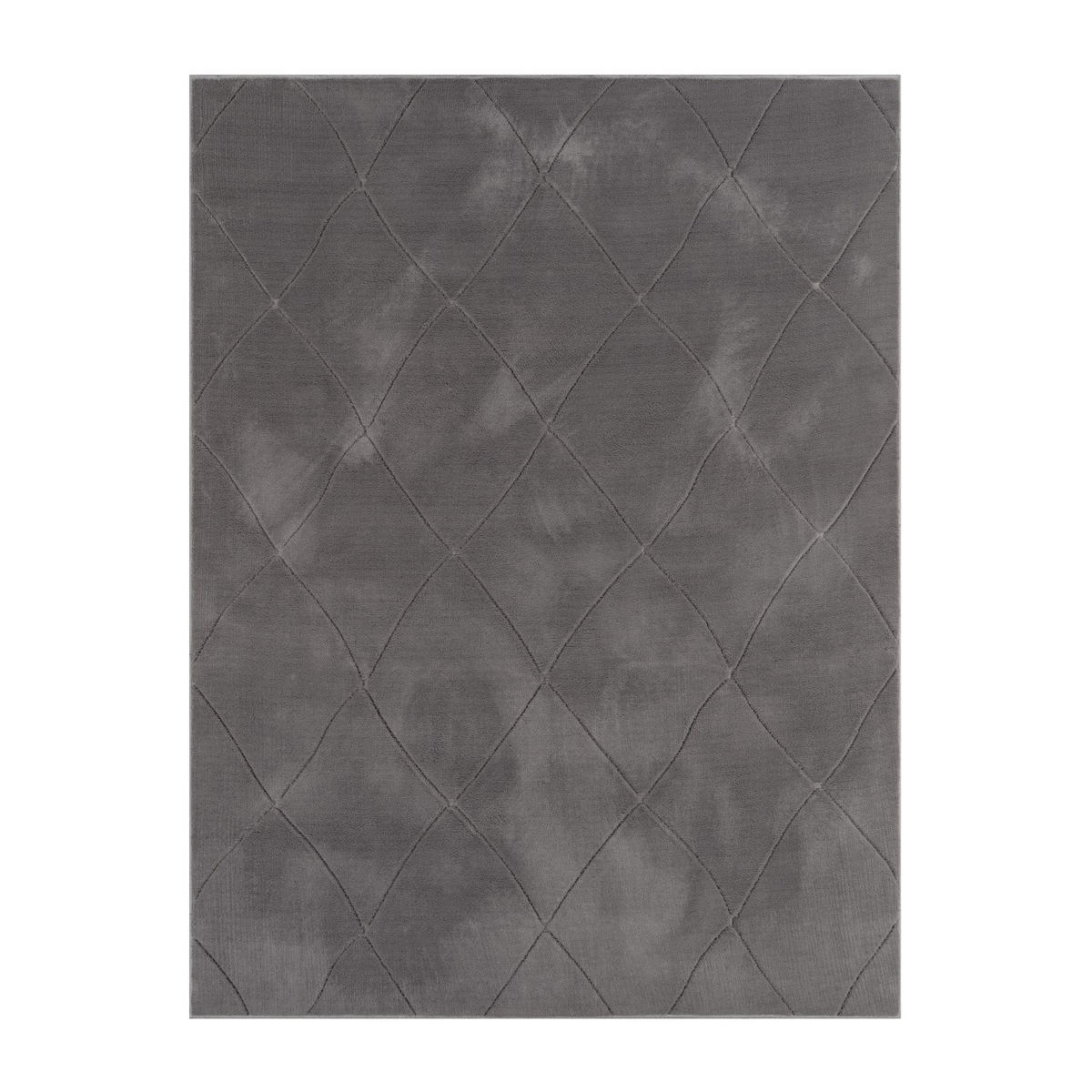 FLACHWEBETEPPICH Skandinavisch Anthrazit 80 x 150 cm - Schieferfarben, Kunststoff (80/150cm) - TT Home