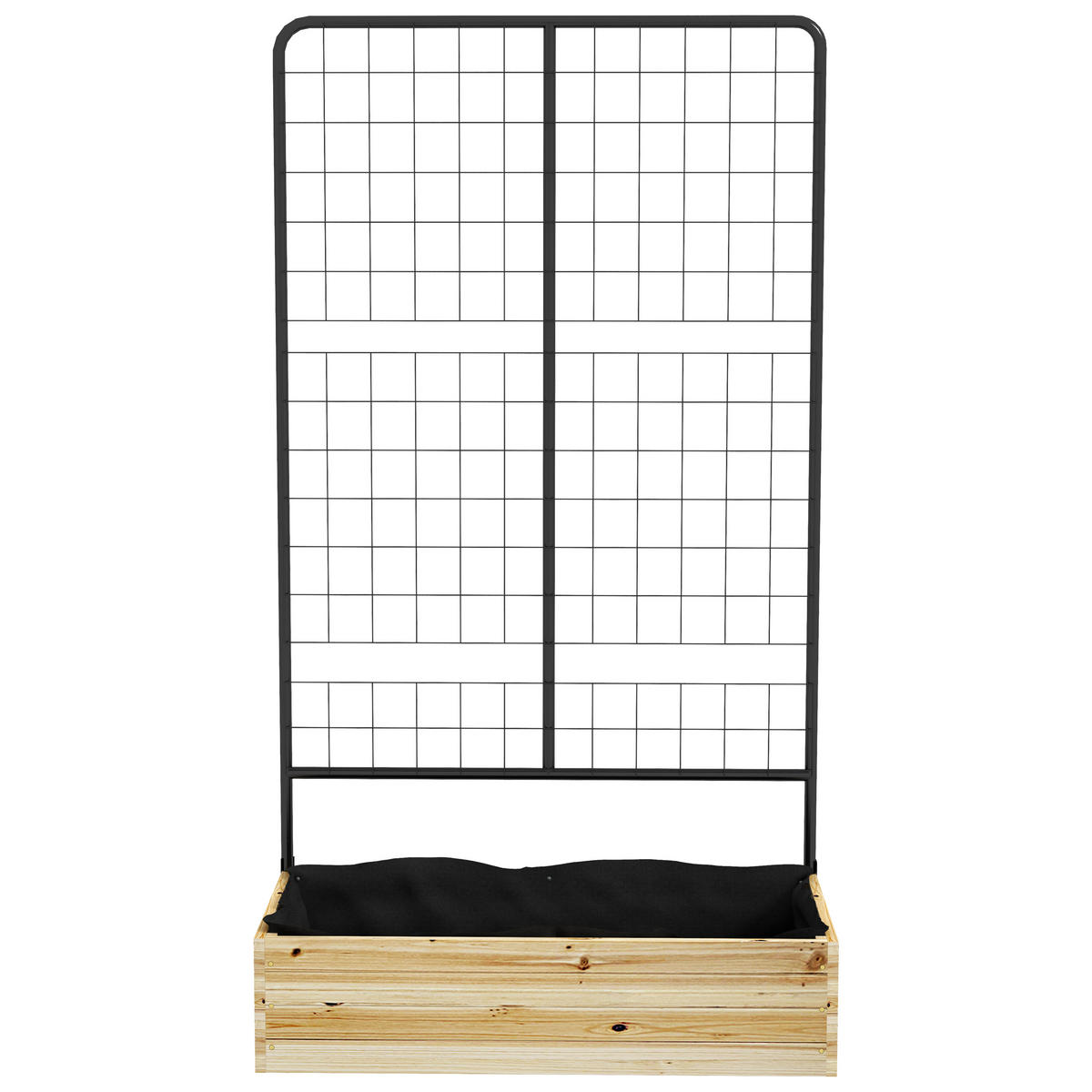 HOCHBEET mit Rankhilfe Naturholz - Naturfarben, Holz (38/38/80cm) - ComfortXL