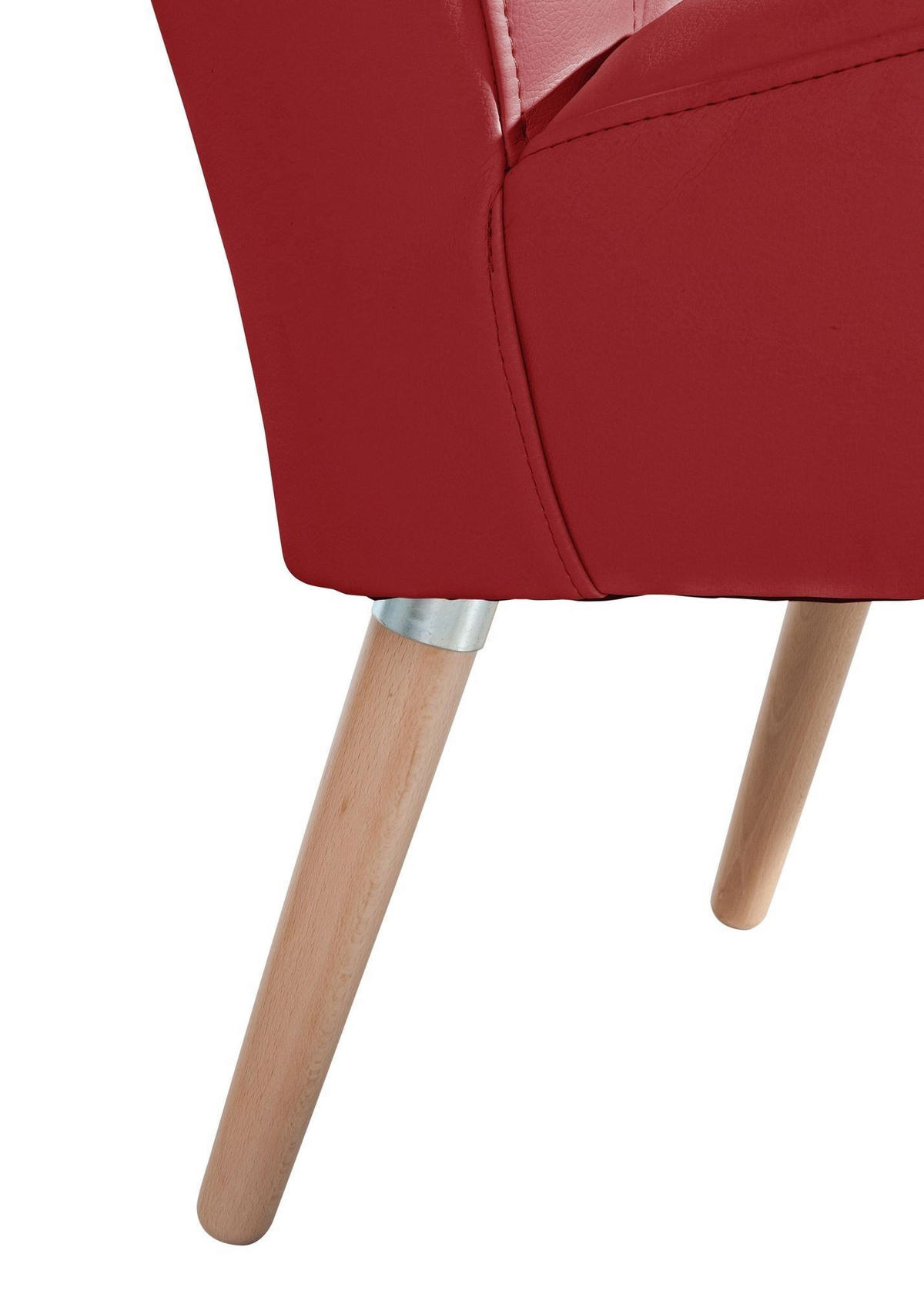 SESSEL Kassi Bezug Kunstleder Buche natur / chili - Rot, Kunststoff (69/80/68cm) - 58aufmkessel