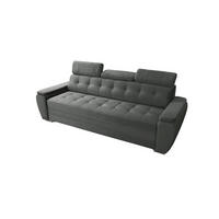 SCHLAFSOFA DIANA Schaumstoff und Holz Breite 230 cm - Dunkelgrau, Holz (230/90/95cm) - Robin