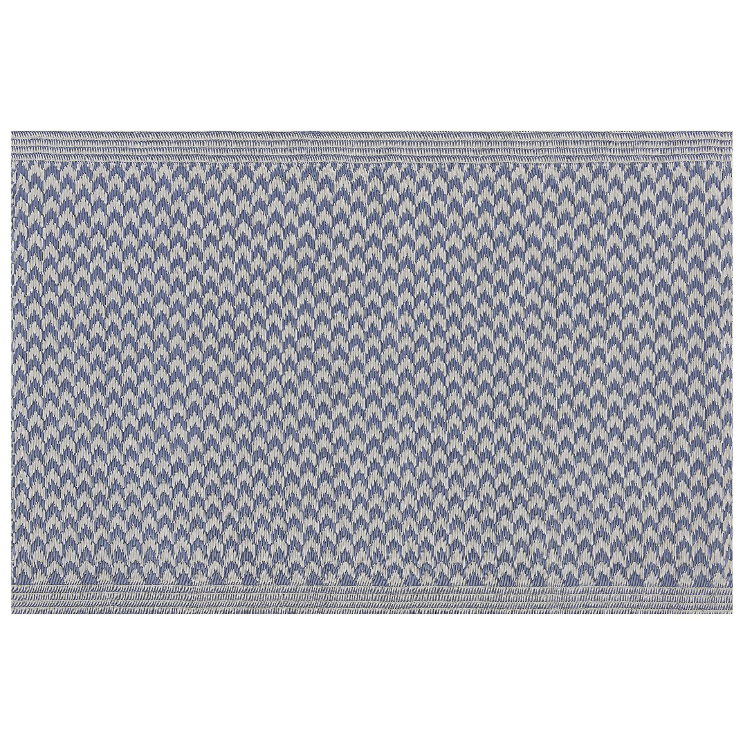 OUTDOOR-TEPPICH Mango 90/60 cm - Blau, Kunststoff (60/90cm) - Beliani