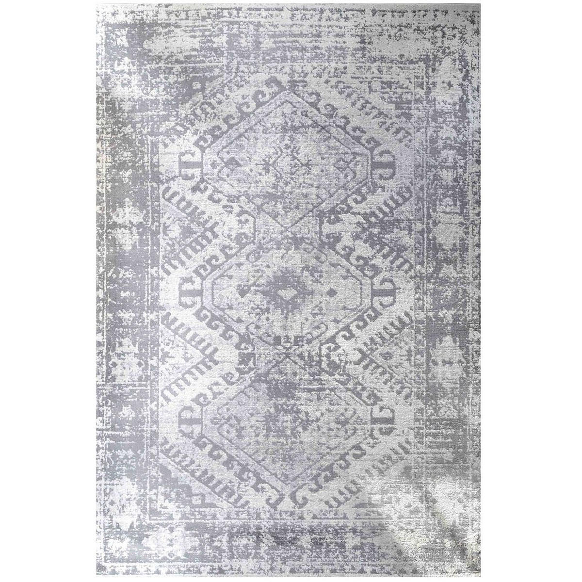VINTAGE-TEPPICH Sophia Grau - Grau, Textil (120/170cm) - Kukoon Rugs