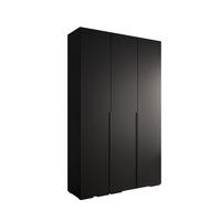 DREHTÜRENSCHRANK 236.7/150/47 3-türig - Schwarz, Holz/Metall (150/236.7/47cm) - MÖBEL KRYSPOL