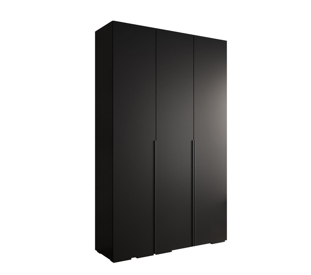 DREHTÜRENSCHRANK 236.7/150/47 3-türig - Schwarz, Holz/Metall (150/236.7/47cm) - MÖBEL KRYSPOL