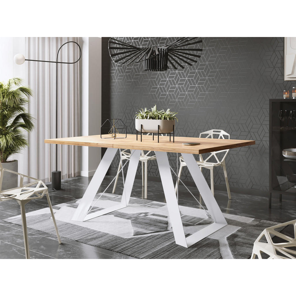 Thumbnail - WFL Group Esstisch, Eiche Wotan, Holzwerkstoff, 14-Sitzer, Rechteckig,Rechteckig, 80x76x140 cm, Esszimmer, Tische, Essti...