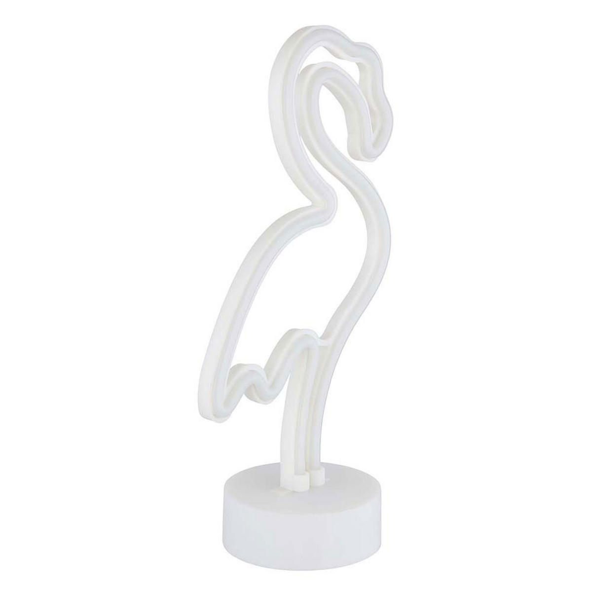 LED TISCHLEUCHTE Flamingo Weiß 2er Set - Weiß, Kunststoff (14.5/10/33cm) - Globo Lighting