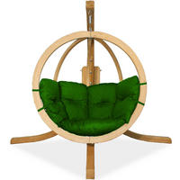 HÄNGESESSEL mit Gestell HIGLO ,Grün - Grün, Holz/Textil (230/183/130cm) - KONSIMO®