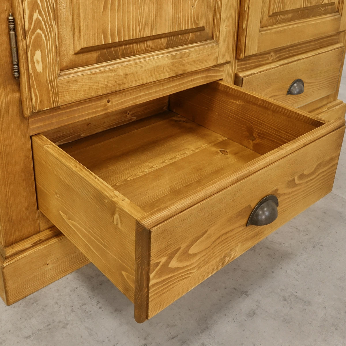 KLEIDERSCHRANK aus Massivholz CHARLOTTE 2 - Hellbraun, Holz (126/202/61cm) - Seart