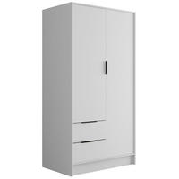 KLEIDERSCHRANK mit Flügeltüren KOLIN 100x200cm Weiß / Weiß - Weiß, Holzwerkstoff (102/200/51cm) - ALTDECOR