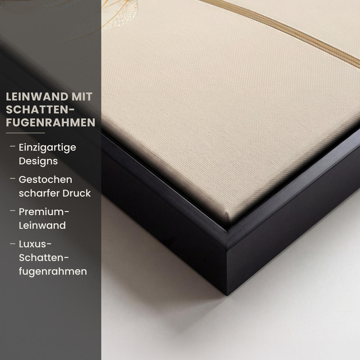 LEINWAND Bilder mit Rahmen - Sonnenlicht - Löwenzahn - Botanisch - Blumen - 80x60 - Creme, Textil (80/60cm) - MuchoWow