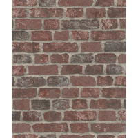 VLIESTAPETE Steinoptik Tapete rot - Rot, Papier (53/1005cm) - marburg