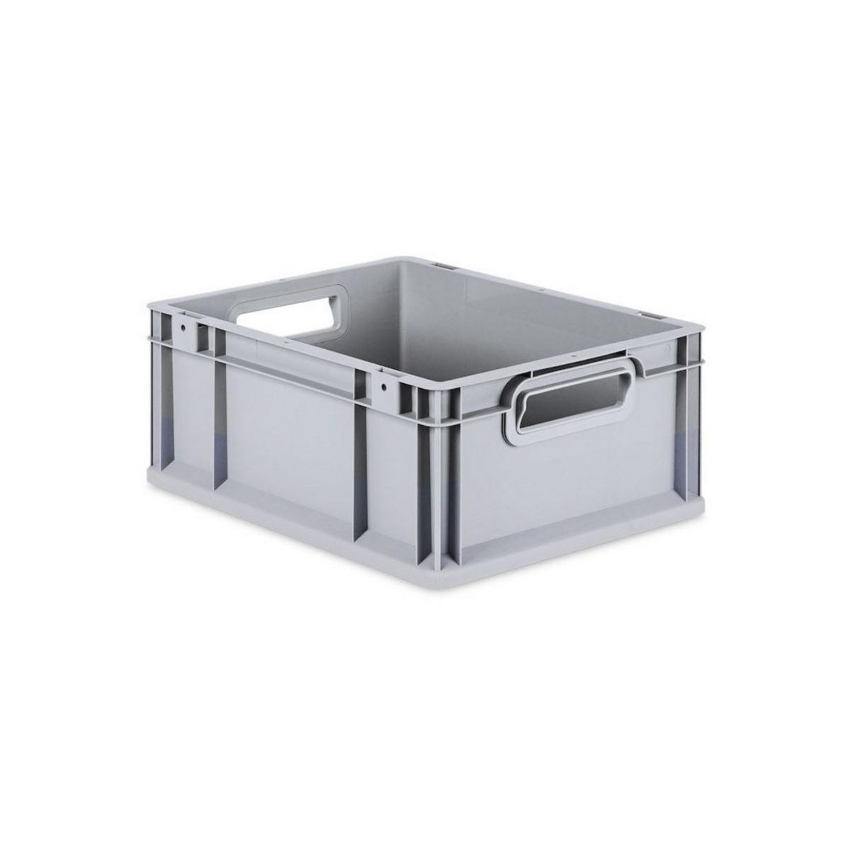 EUROBOX 5x Nextgen Economy Mit Auflagedeckel Grau/Grün Griffe Offen 16 Liter - Grün, Kunststoff (30/17/40cm) - PROREGAL