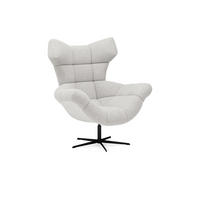 SESSEL SENSI Relaxstuhl mit 360° Drehung und Schwingfunktion – Lux-Schaumkissen, Weiß, 104x46x119 cm - Schwarz/Weiß, Holz/Textil (104/119/84cm) - DomoHome