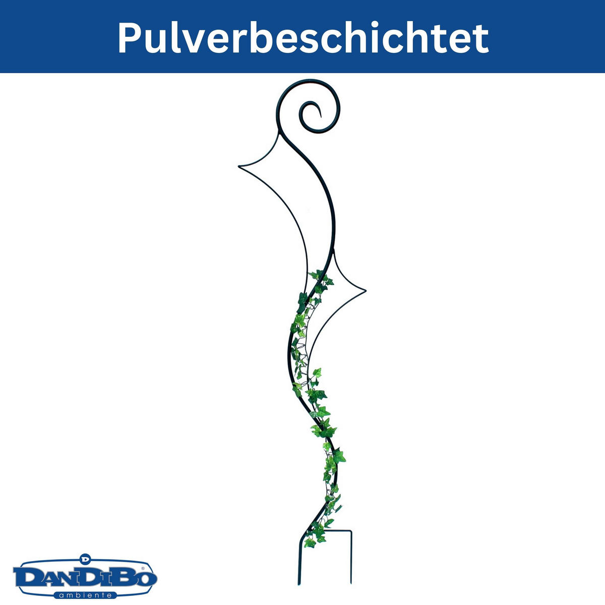 RANKHILFE Riva Garten Metall Schwarz 145 cm - Schwarz, Metall (30/145/2.5cm) - DanDiBo