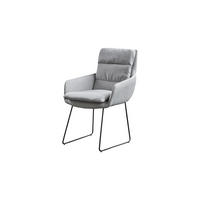 STUHL VINCE Hellgrau Webstoff - Hellgrau, Textil (60/92/58cm) - KAWOLA