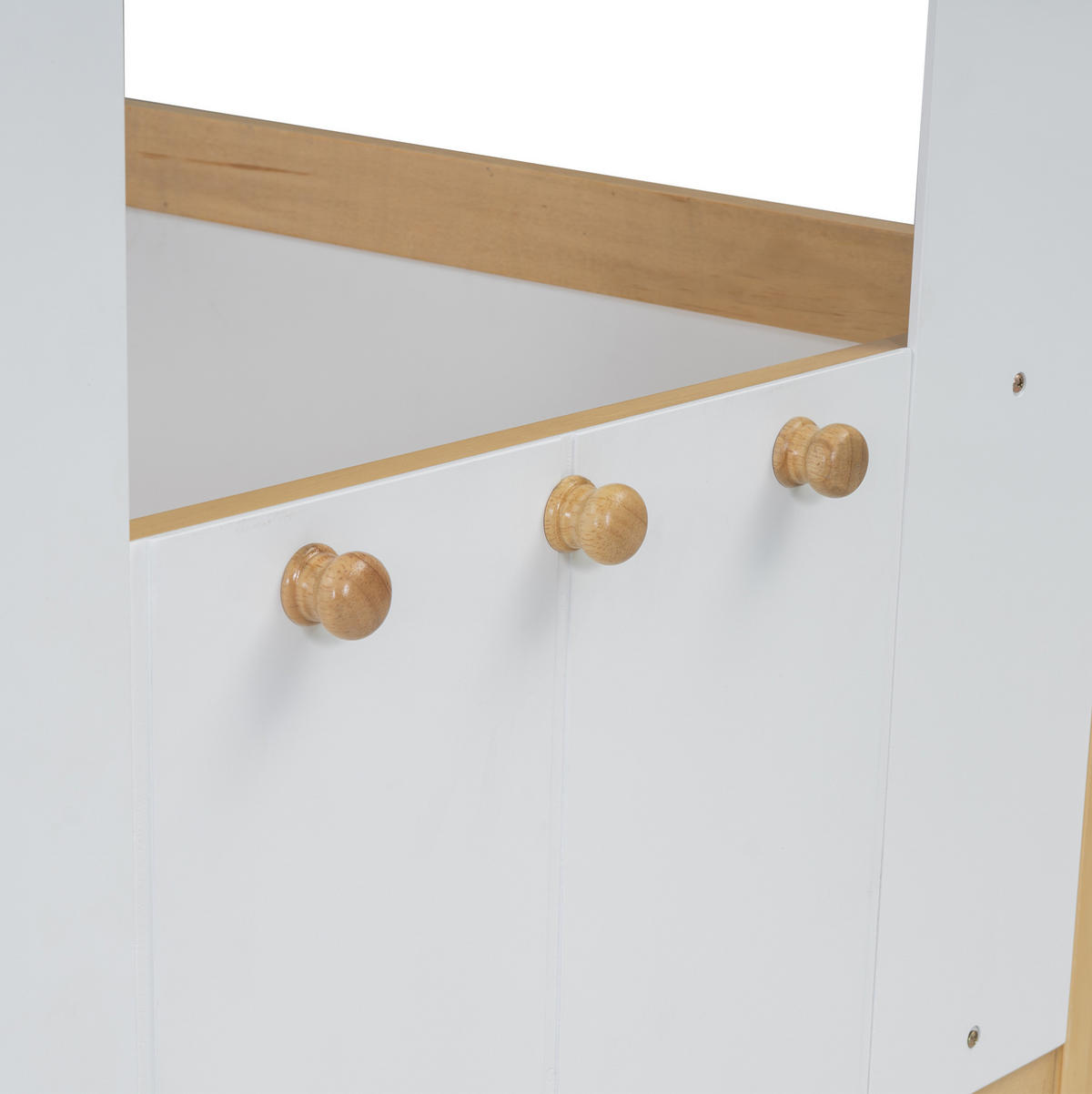 KINDERBETT Hausbett 90/200 cm, Weiß/Natur mit 4 Schubladen und Treppe - Weiß, Holz (90/200cm) - MIVRAY