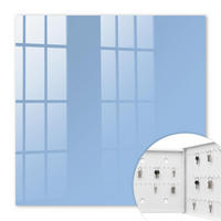 SCHLÜSSELBOX Weiß 30x30 cm – Türöffnung nach rechts - Babyblau - Blau, Metall (30/30/5cm) - TULUP