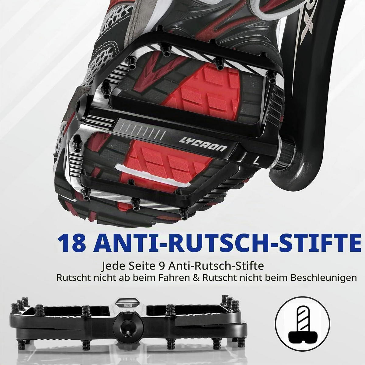 FAHRRADPEDALE Aluminium Schwarz - Schwarz, Metall (1.1/1.5/11cm)