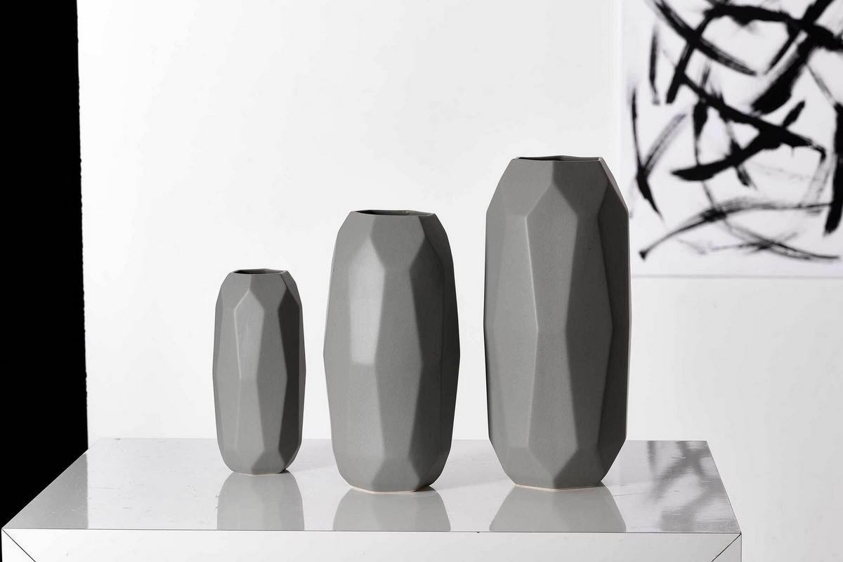 VASE Terni grau 38,5 cm - Grau, Keramik (38.5cm) - Ritzenhoff Breker