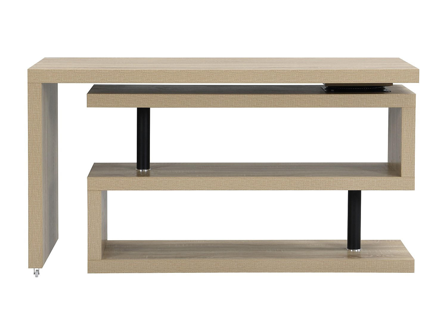 SCHREIBTISCH - 140 cm, 200 cm x 60 cm - Holz, Platte - Naturfarben Hell - NICEPHORE - Naturfarben, Holz (60/140/76cm) - Vente-Unique