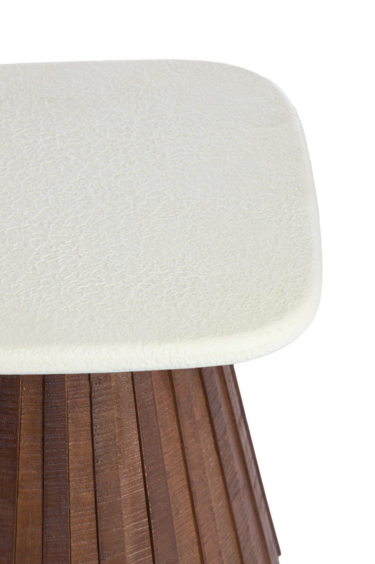 BEISTELLTISCH Okato Weiß Ø45/35 cm - Weiß, Holz (45/45/35cm) - Light & Living