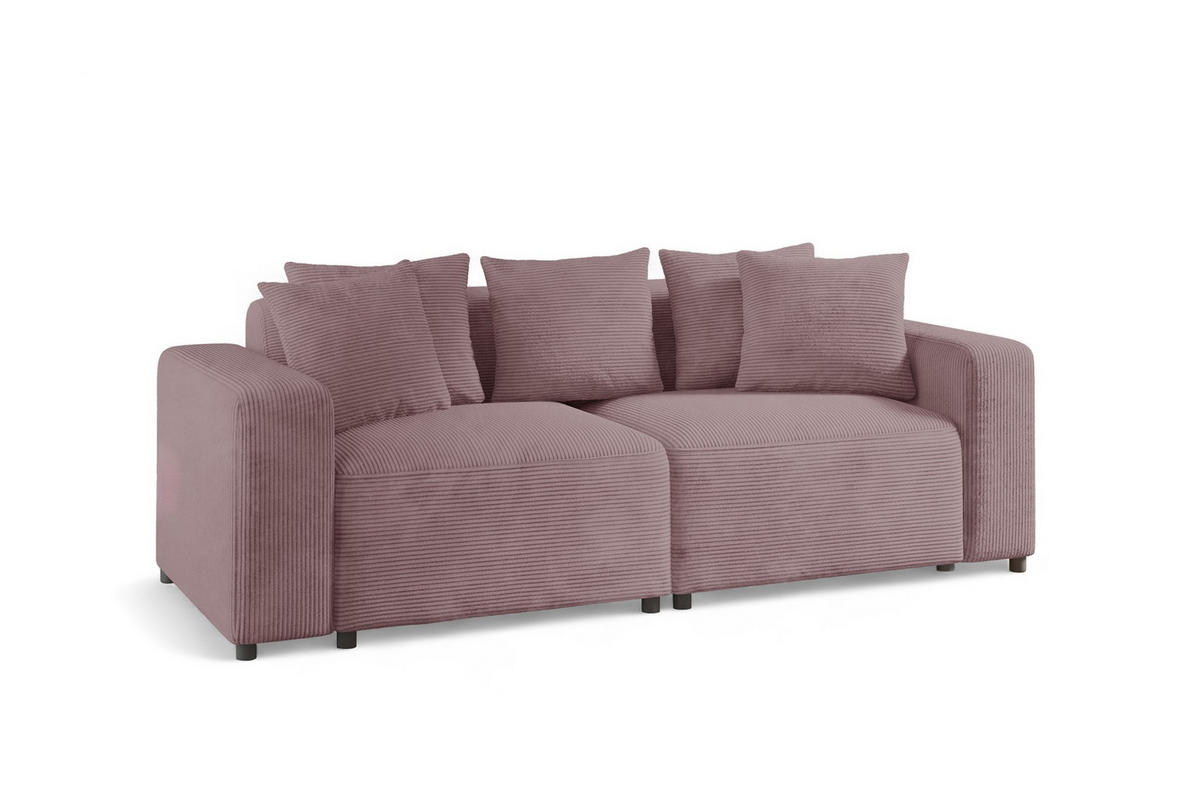 SOFA Megan 2-sitzer In Poso - Altrosa, Holzwerkstoff/Textil (236/75/98cm) - Fun Möbel