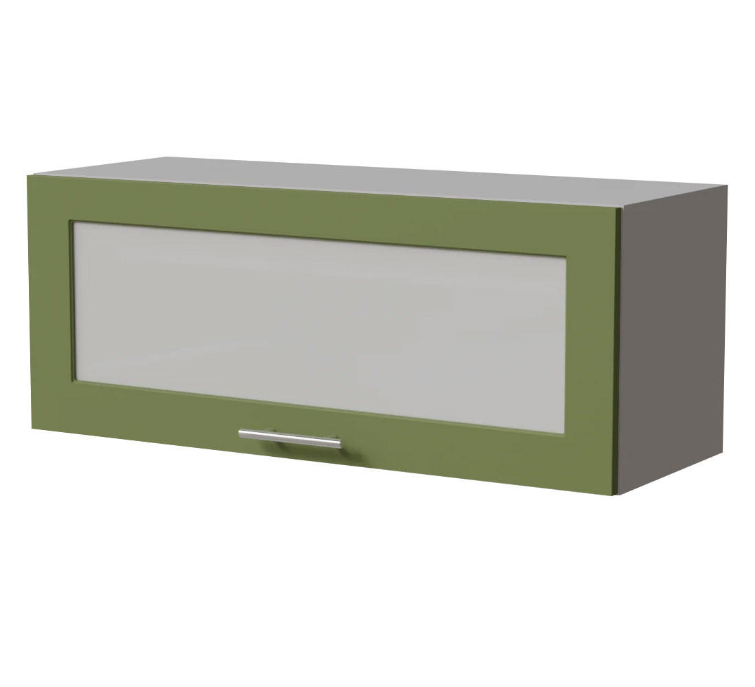 KLAPPHÄNGESCHRANK Brerra W4BS/90 WKF Grau / RAL 6025 farngrün Matt 90 / 32,5 / 36cm - Grau/Grün, Holz/Holzwerkstoff (90/36/32.5cm) - Feldmann-Wohnen