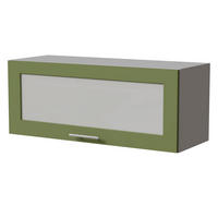 KLAPPHÄNGESCHRANK Brerra W4BS/90 WKF Grau / RAL 6025 farngrün Matt 90 / 32,5 / 36cm - Grau/Grün, Holz/Holzwerkstoff (90/36/32.5cm) - Feldmann-Wohnen