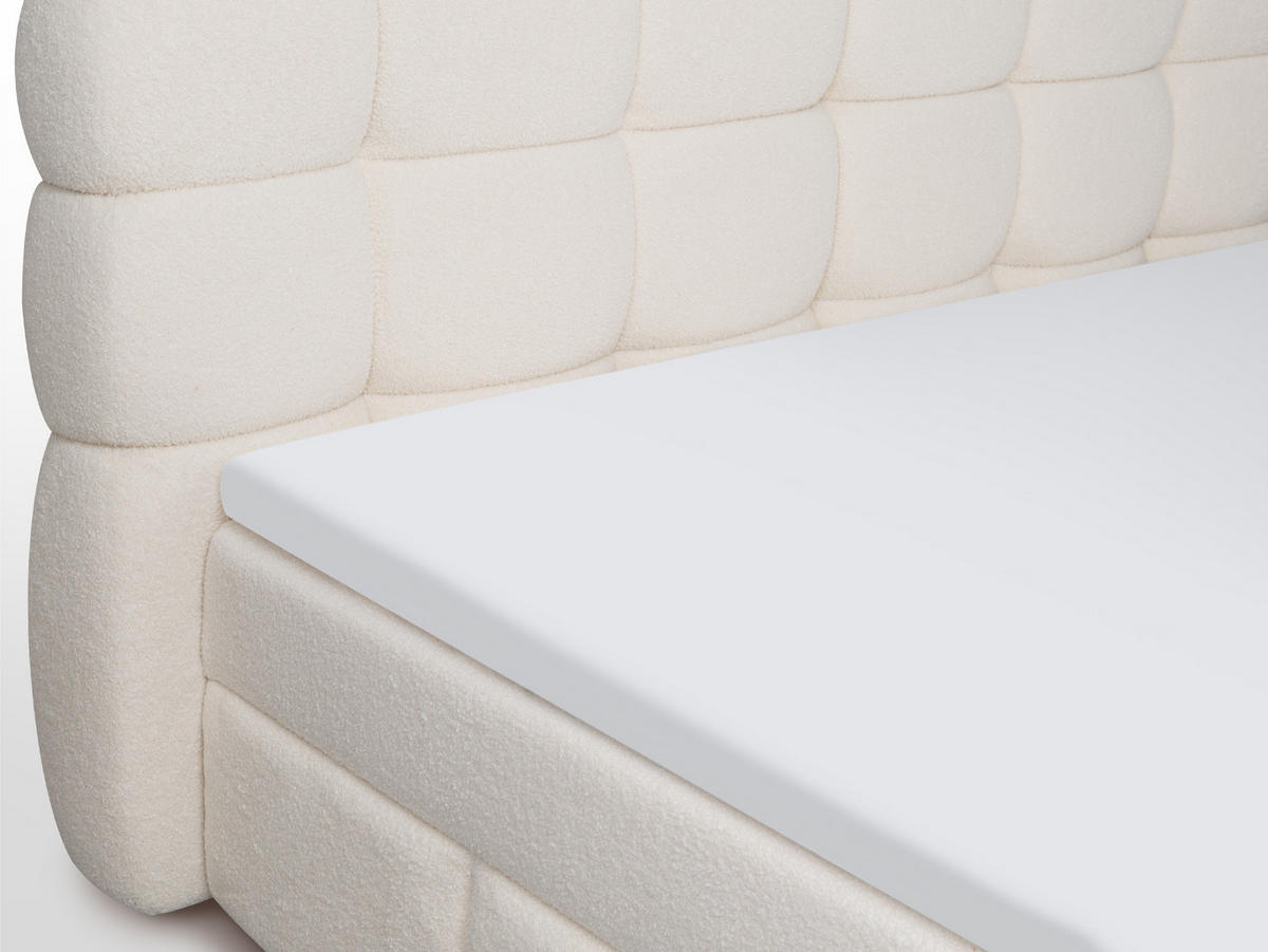 BOXBETT Mira hellbeige 180/200 cm Recharge Topper - Beige, Textil (180/200cm) - wonello