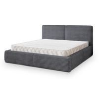 POLSTERBETT FELURO 180x200 cm mit Bettkästen - Graphitfarben - Graphitfarben, Holz (180/200cm) - MASSENO